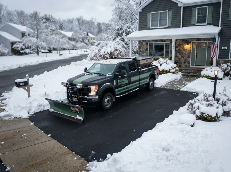 Professional residential snow removal service