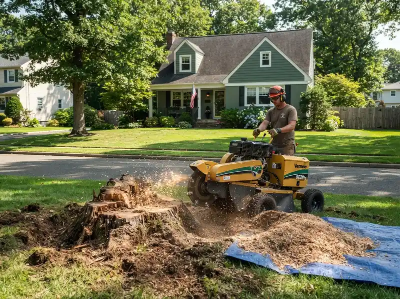 Professional stump grinding service in Bound Brook